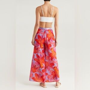 Nordstrom Anthropologie Hutch Floral Cover-Up Pants Watercolor Gardenia size M
